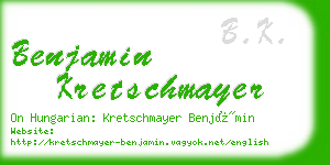 benjamin kretschmayer business card